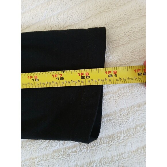 Suzie In The City Womens Top Black Large Long Sleeve Minimalist Basic Simply - Picture 11 of 12